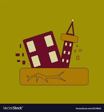 Flat icon stylish background natural disaster vector image