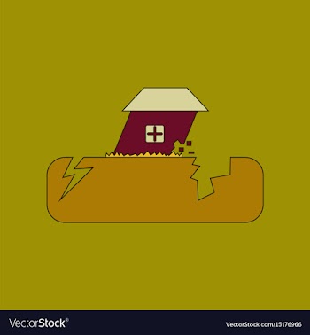 Flat icon stylish background natural disaster vector image