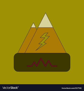 Flat icon stylish background natural disaster vector image