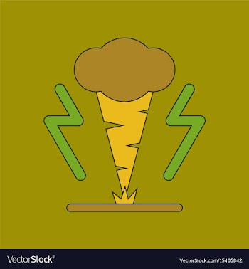 Flat icon stylish background natural disaster vector image