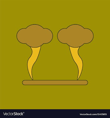 Flat icon stylish background natural disaster vector image