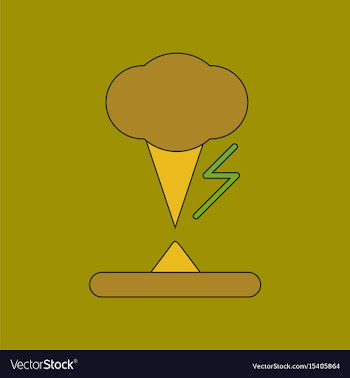 Flat icon stylish background natural disaster vector image