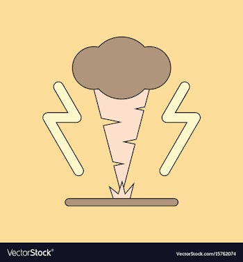 Flat icon stylish background natural disaster vector image