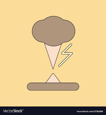 Flat icon stylish background natural disaster vector image