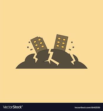 Flat icon stylish background natural disaster vector image