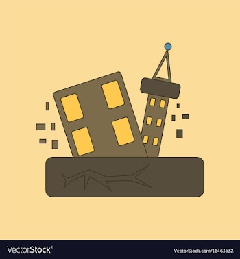 Flat icon stylish background natural disaster vector image