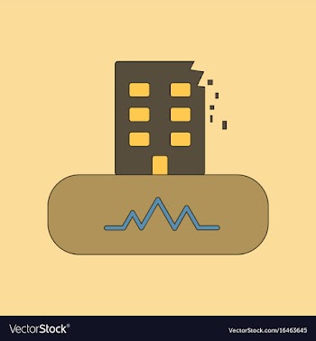 Flat icon stylish background natural disaster vector image