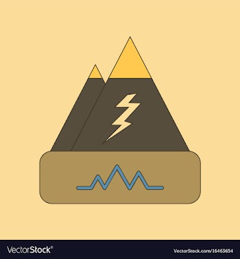 Flat icon stylish background natural disaster vector image