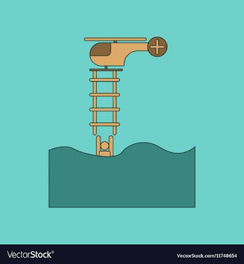 Flat icon stylish background people in the water vector image