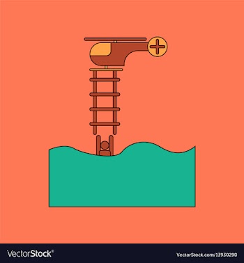 Flat icon stylish background people in the water vector image