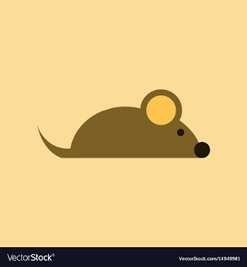 Flat icon stylish background pet mouse vector image
