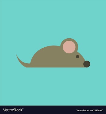 Flat icon stylish background pet mouse vector image