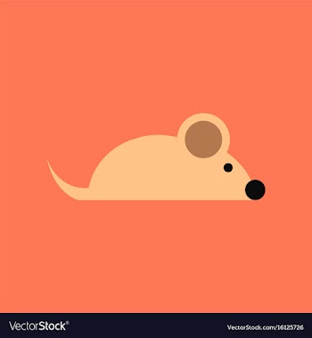 Flat icon stylish background pet mouse vector image