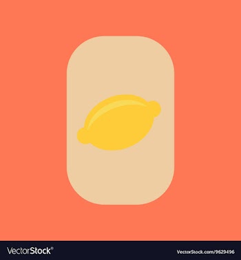 Flat icon stylish background poker lemon symbol vector image