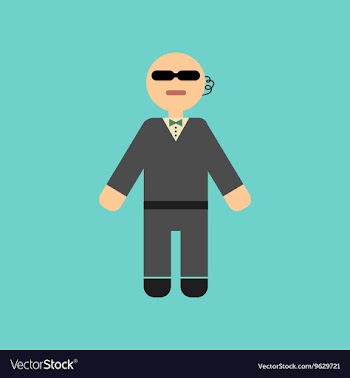 Flat icon stylish background poker male guard vector image
