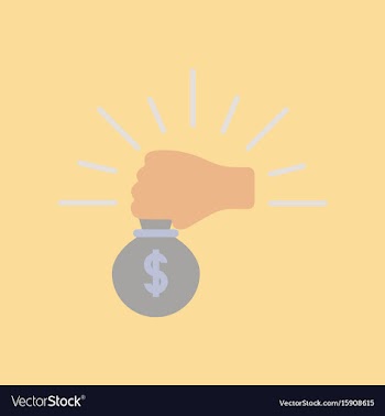 Flat icon stylish background poker money bag vector image