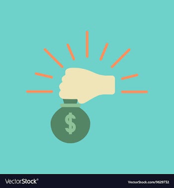 Flat icon stylish background poker money bag vector image