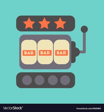 Flat icon stylish background poker slot machine vector image
