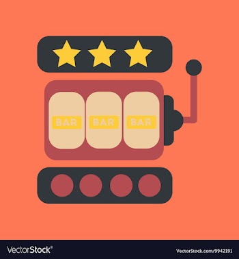 Flat icon stylish background poker slot machine vector image
