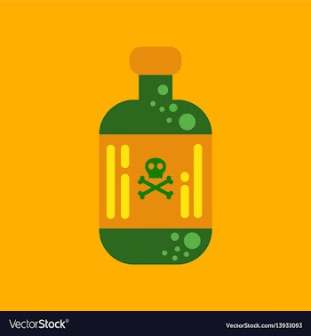 Flat icon stylish background potion in bottle vector image