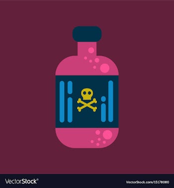 Flat icon stylish background potion in bottle vector image
