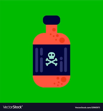 Flat icon stylish background potion in bottle vector image