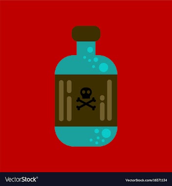 Flat icon stylish background potion in bottle vector image