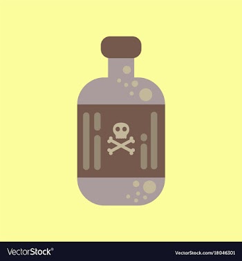 Flat icon stylish background potion in bottle vector image