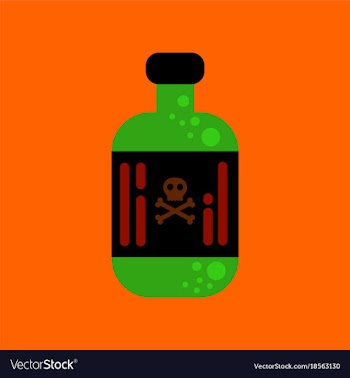 Flat icon stylish background potion in bottle vector image