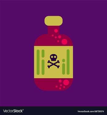 Flat icon stylish background potion in bottle vector image