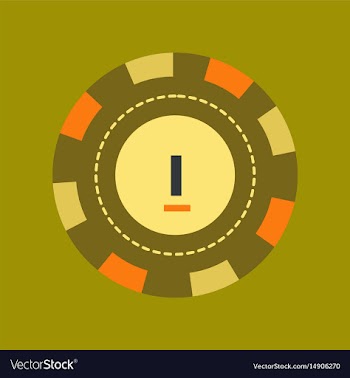 Flat icon stylish background single poker chips vector image
