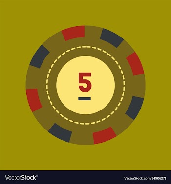 Flat icon stylish background single poker chips vector image