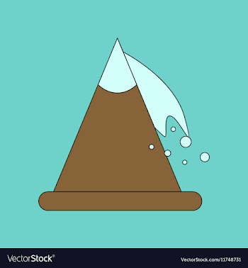 Flat icon stylish background snow avalanche vector image