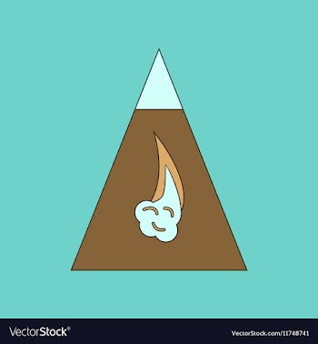 Flat icon stylish background snow avalanche vector image