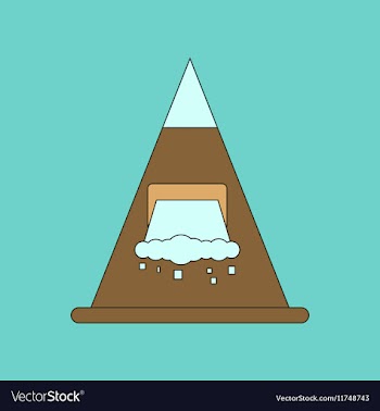 Flat icon stylish background snow avalanche vector image