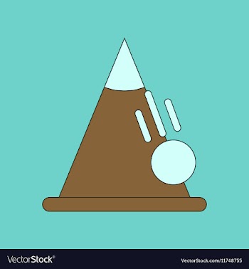 Flat icon stylish background snow avalanche vector image