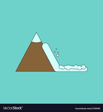 Flat icon stylish background snow avalanche vector image