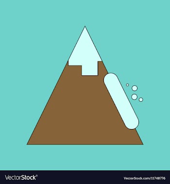 Flat icon stylish background snow avalanche vector image