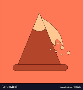 Flat icon stylish background snow avalanche vector image