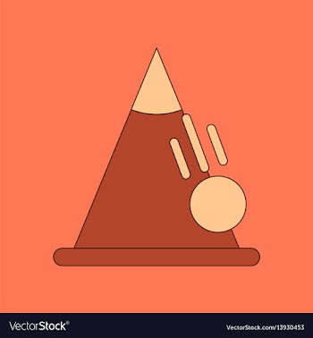 Flat icon stylish background snow avalanche vector image