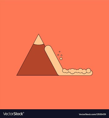 Flat icon stylish background snow avalanche vector image