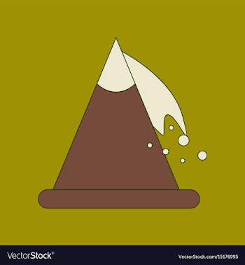 Flat icon stylish background snow avalanche vector image