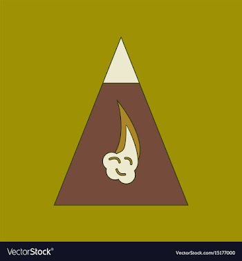 Flat icon stylish background snow avalanche vector image