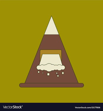 Flat icon stylish background snow avalanche vector image