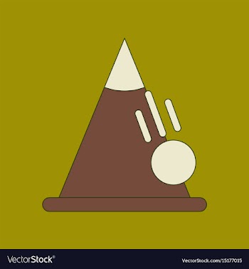 Flat icon stylish background snow avalanche vector image