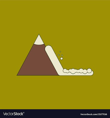 Flat icon stylish background snow avalanche vector image