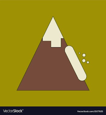 Flat icon stylish background snow avalanche vector image