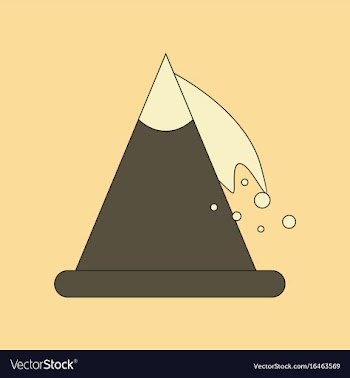 Flat icon stylish background snow avalanche vector image