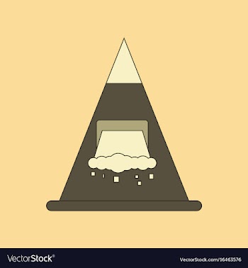 Flat icon stylish background snow avalanche vector image