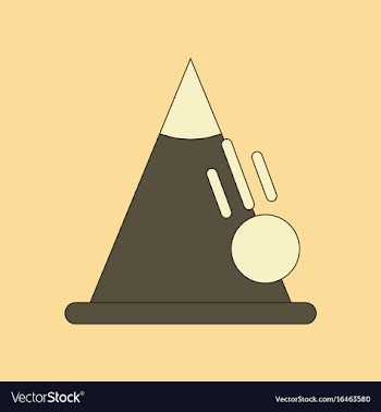 Flat icon stylish background snow avalanche vector image